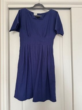 Smoking Lily navy blue cotton dress with pockets
